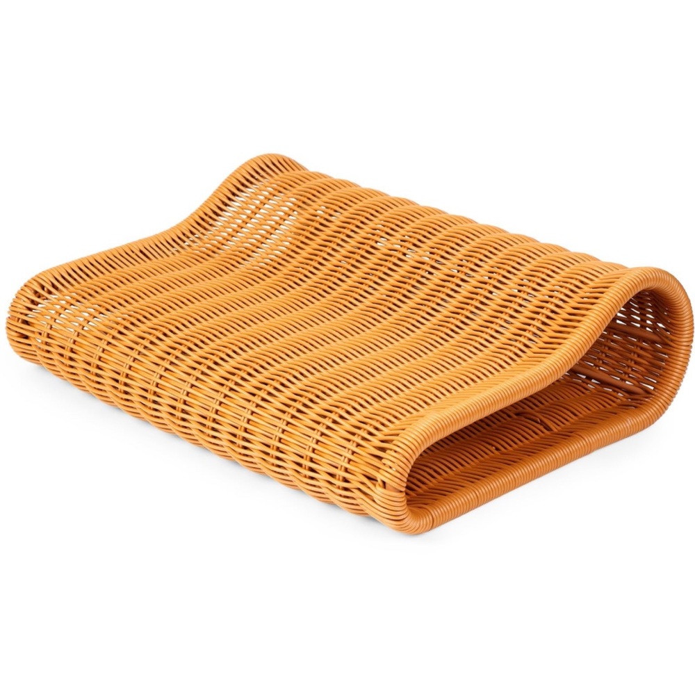 Sauna Bath Pillow Handwoven Faux Rattan - Waterproof, Ergonomic Curve NEW